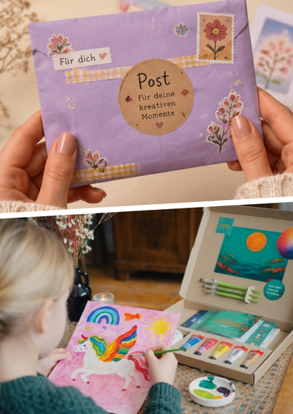 Unicolor Snail Mail Abo + große Malbox